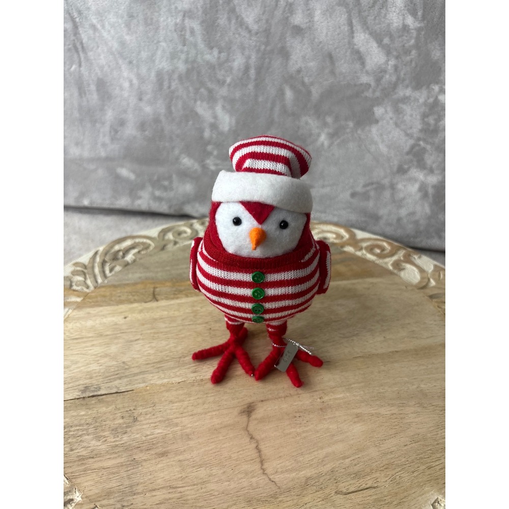 Target Wondershop 2017 Christmas Bird Lulu Red White Striped Sweater Figurine